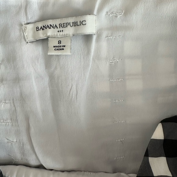 Banana Republic Black and White Checkered Women's Dress size 8 - Picture 7 of 8